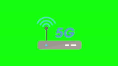 Pantalla-Verde-Del-Icono-Del-Módem-Del-Enrutador-5g